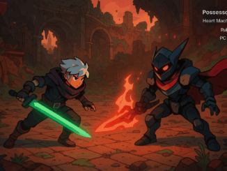 Les personnages Lucas et Rhem en action