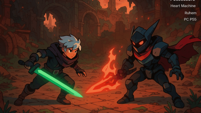 Les personnages Lucas et Rhem en action