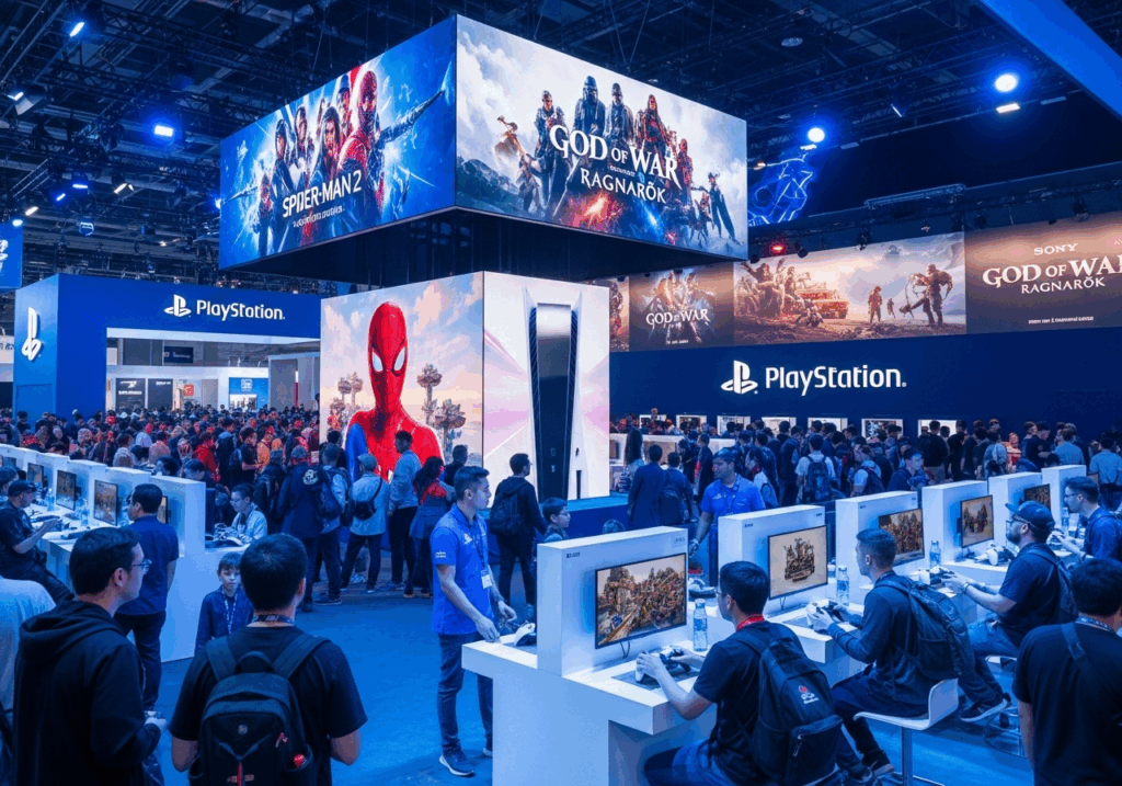 Un stand PlayStation lors d’une convention