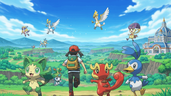 Illustration de l’univers Pokémon Écarlate / Violet