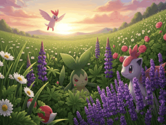 Des Pokémon dans une prairie