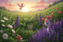 Des Pokémon dans une prairie
