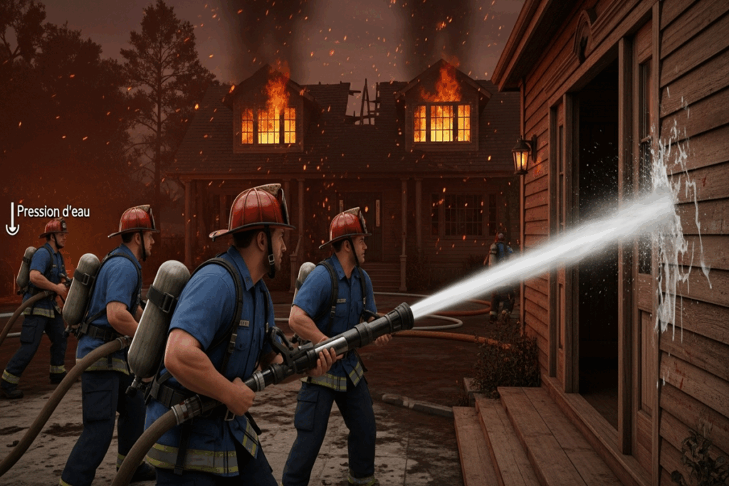 Des pompiers dans un jeu vidéo