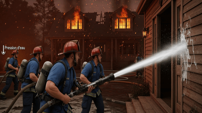Des pompiers dans un jeu vidéo