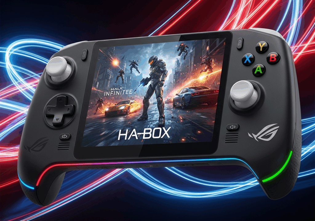 Illustration d’une console portable ROG Xbox Ally