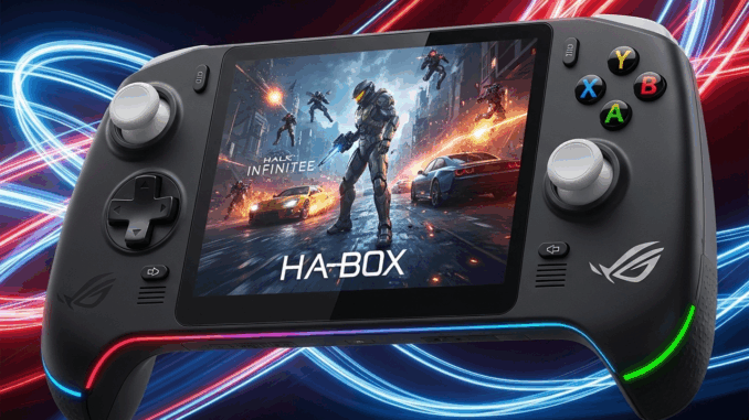 Illustration d’une console portable ROG Xbox Ally