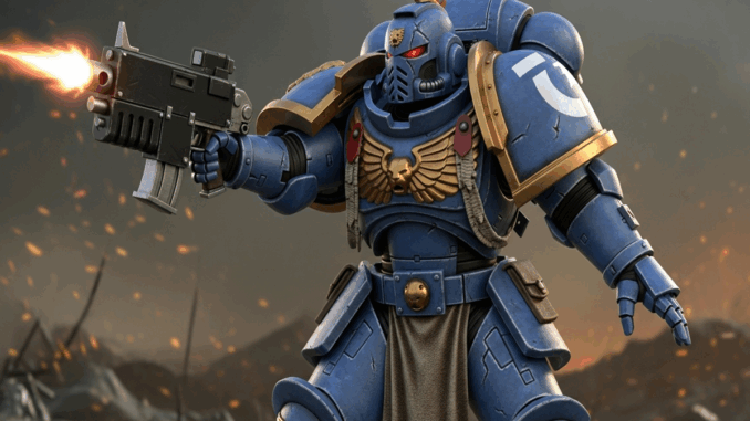 space marine Space Marine inspiré du jeu Warhammer 40,000