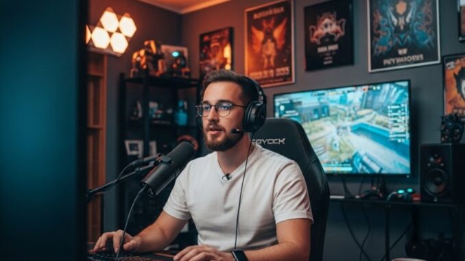 streamer en live sur twitch Un streamer en live sur Twitch