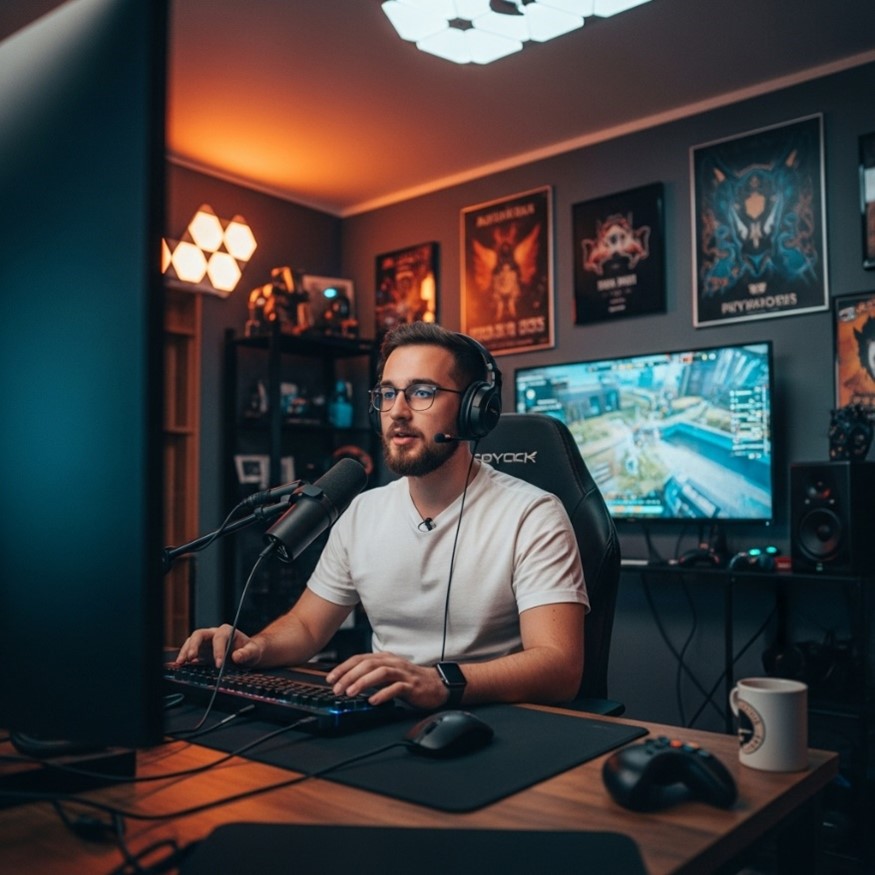 Un streamer en live sur Twitch