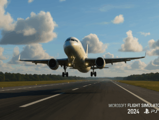 Un avion de ligne qui décolle dans Microsoft Flight Simulator 2024