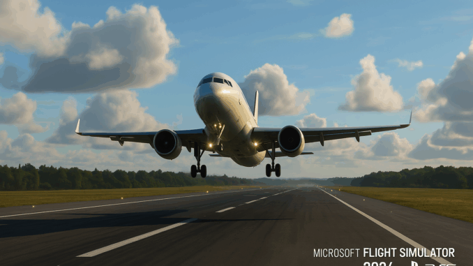 un-avion-de-ligne-qui-decolle-dans-microsoft-flight-simulator-2024 Un avion de ligne qui décolle dans Microsoft Flight Simulator 2024
