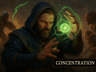 Un mage lançant un sort de concentration dans Baldur’s Gate 3