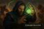 Un mage lançant un sort de concentration dans Baldur’s Gate 3