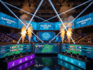 Une arène esports futuriste