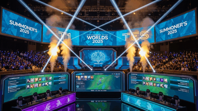 Une arène esports futuriste