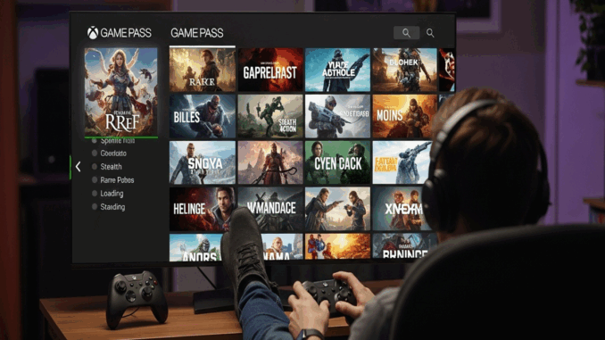 Un joueur sélectionnant un jeu du Xbox Game Pass