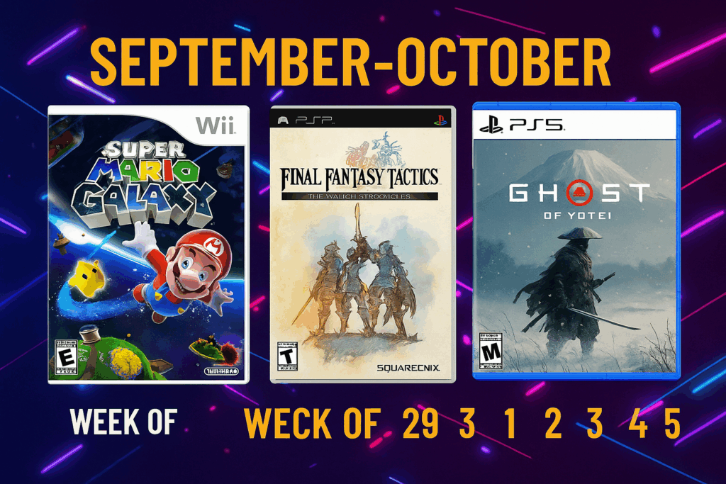 Composition visuelle des sorties jeux vidéo 