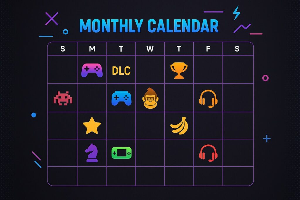 Calendrier événements mensuels DLC Donkey Kong Bananza