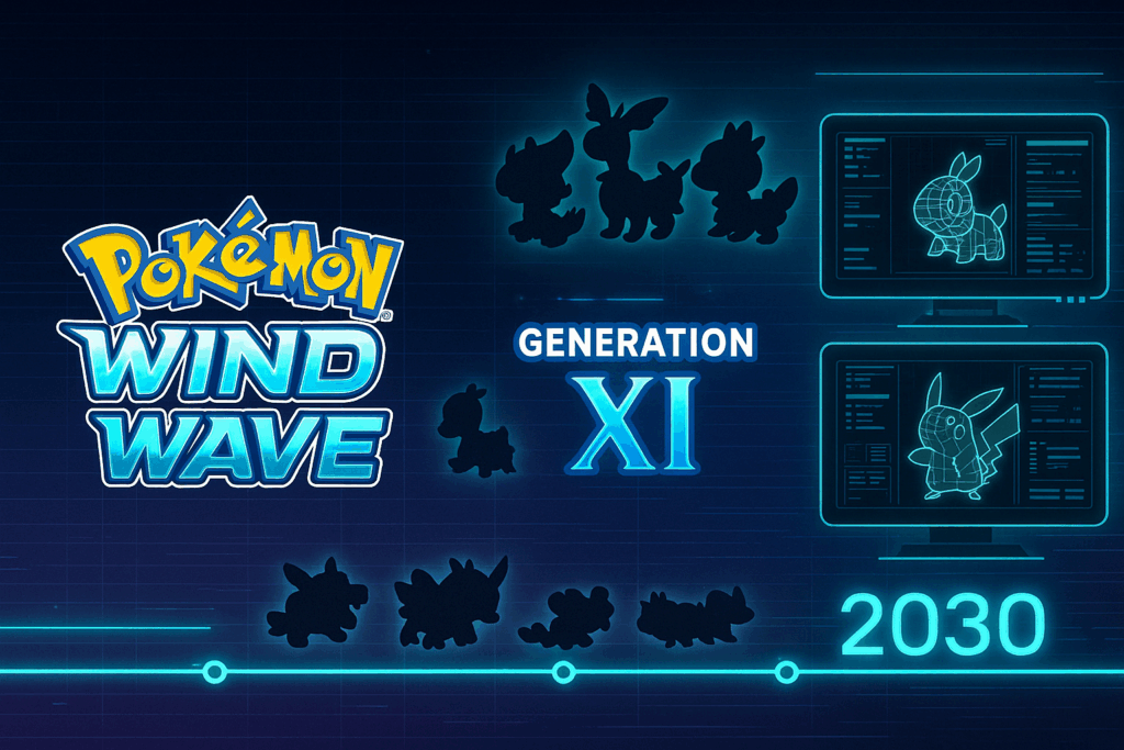 Pokémon Wind Wave génération 10 futurs jeux 2030