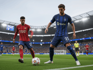 Gameplay d’un jeu de foot comme EA Sports FC 26