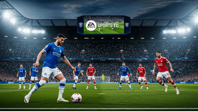 Gameplay d’un jeu de foot comme EA Sports FC 26
