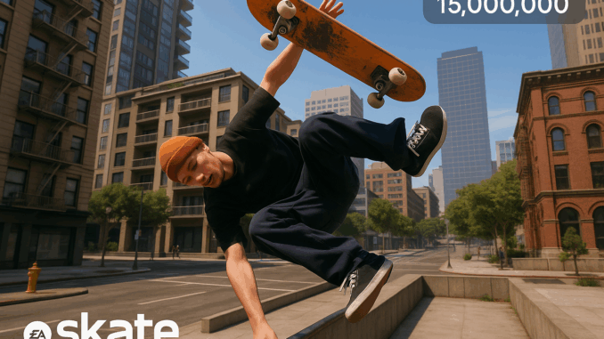 Figure acrobatique dans le dernier jeu Skate