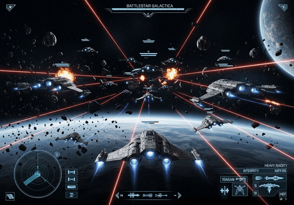 Gameplay d’un jeu inspiré de Battlestar Galactica