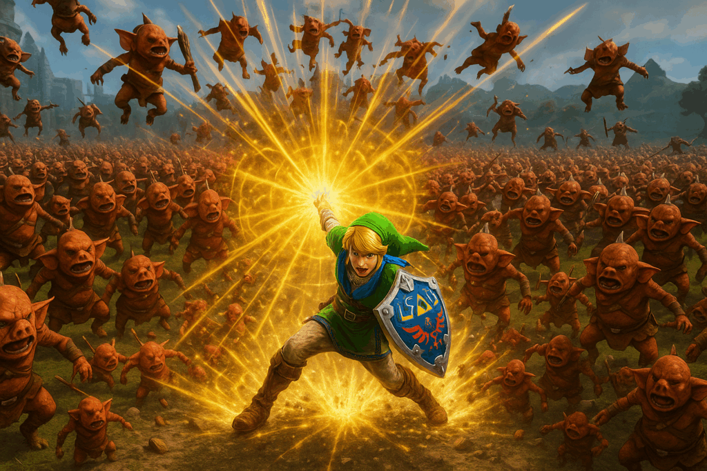 Scène de gameplay du jeu Legend of Zelda : Hyrule Warriors 