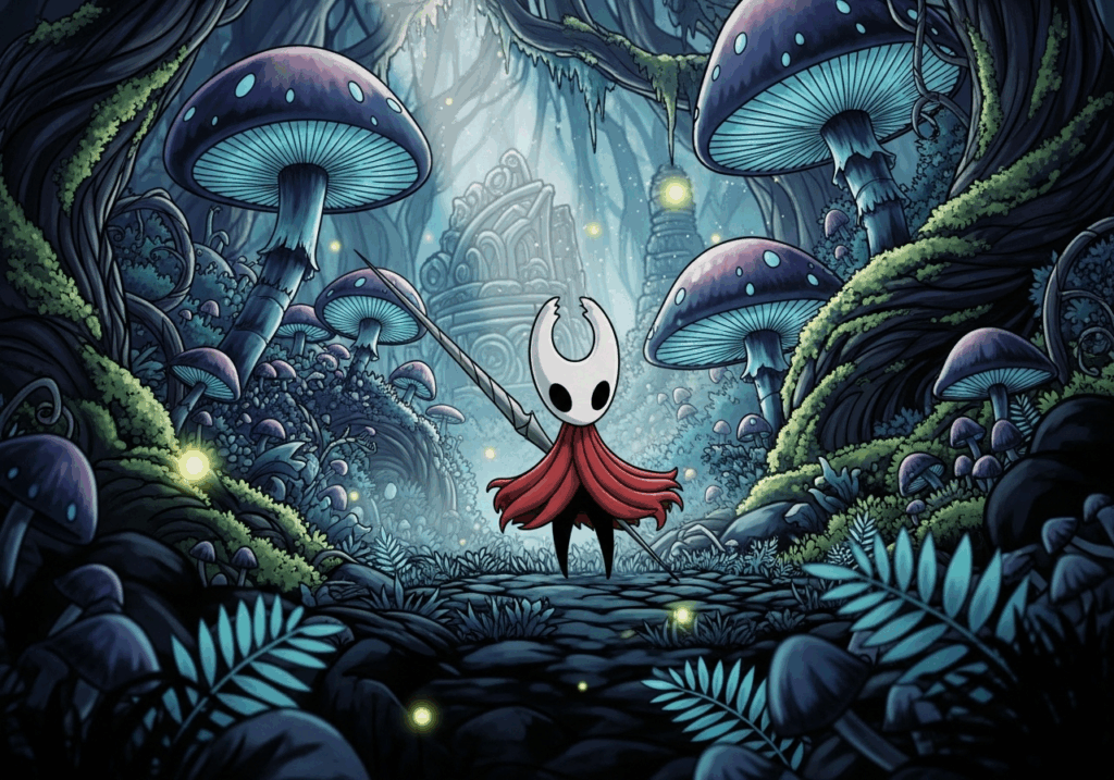 Personnage ressemblant à Hornet du jeu Hollow Knight : Silksong 