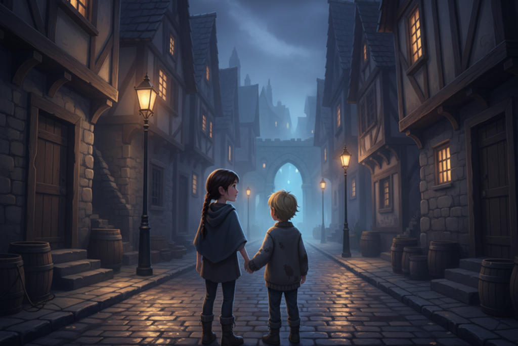 Deux personnages d'un jeu d'aventure similaire à Reanimal