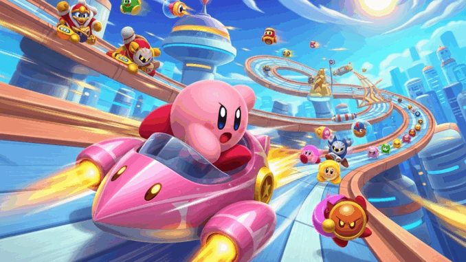kirby-air-riders Gameplay d’un jeu comme Kirby Air Riders