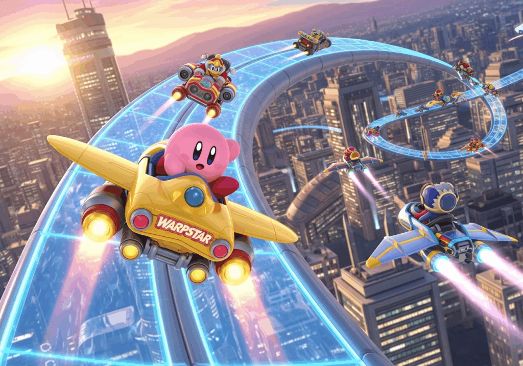 Gameplay d’un jeu avec Kirby