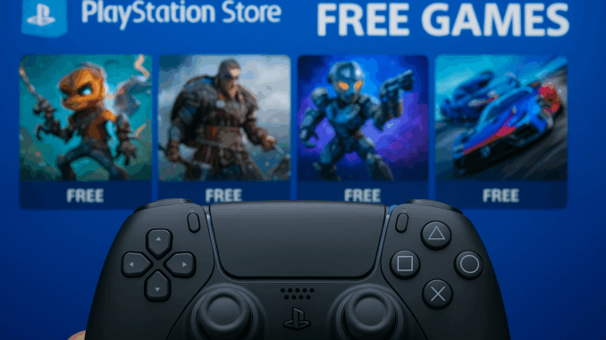 manette-playstation-devant-l-interface-du-playstation-store-de-sony