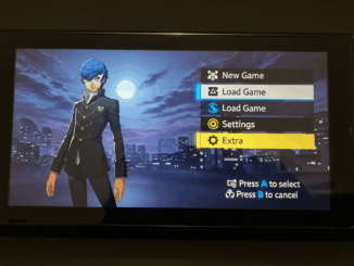 Menu principal de Persona 3 Reload