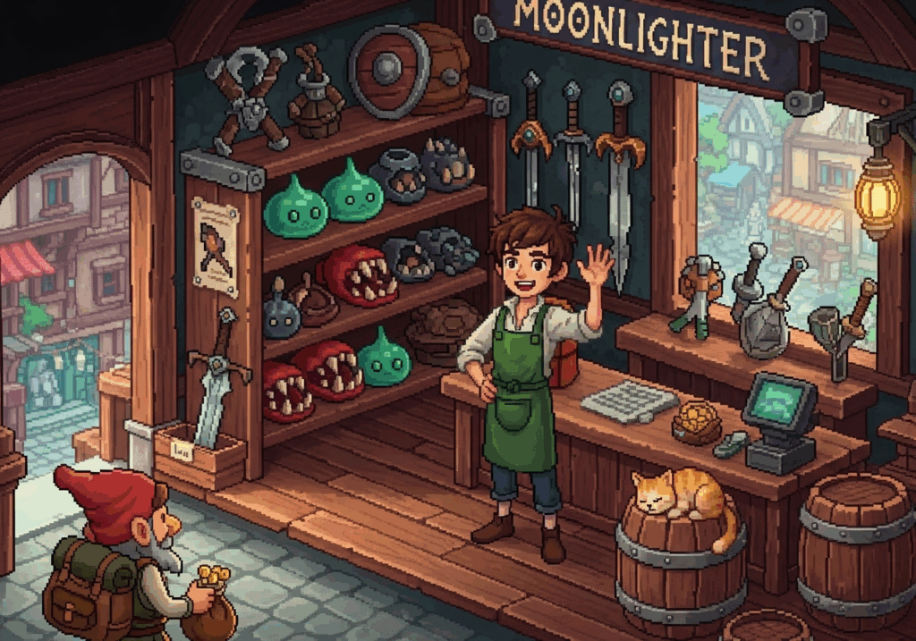 Gameplay d'un jeu comme Moonlighter