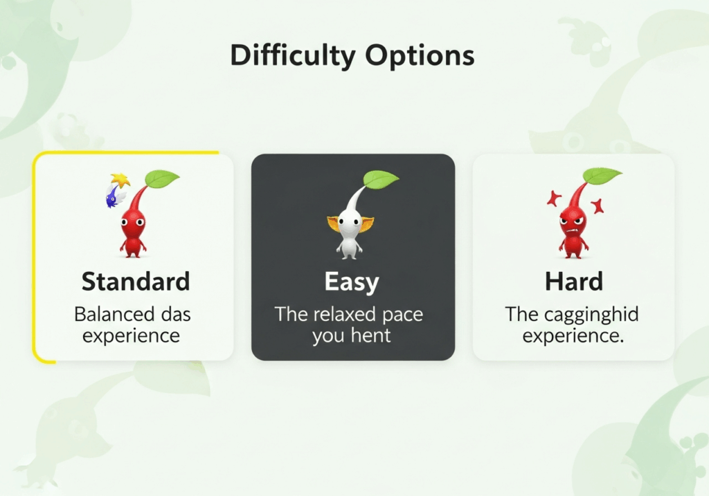 Options de difficulté de Pikmin 4
