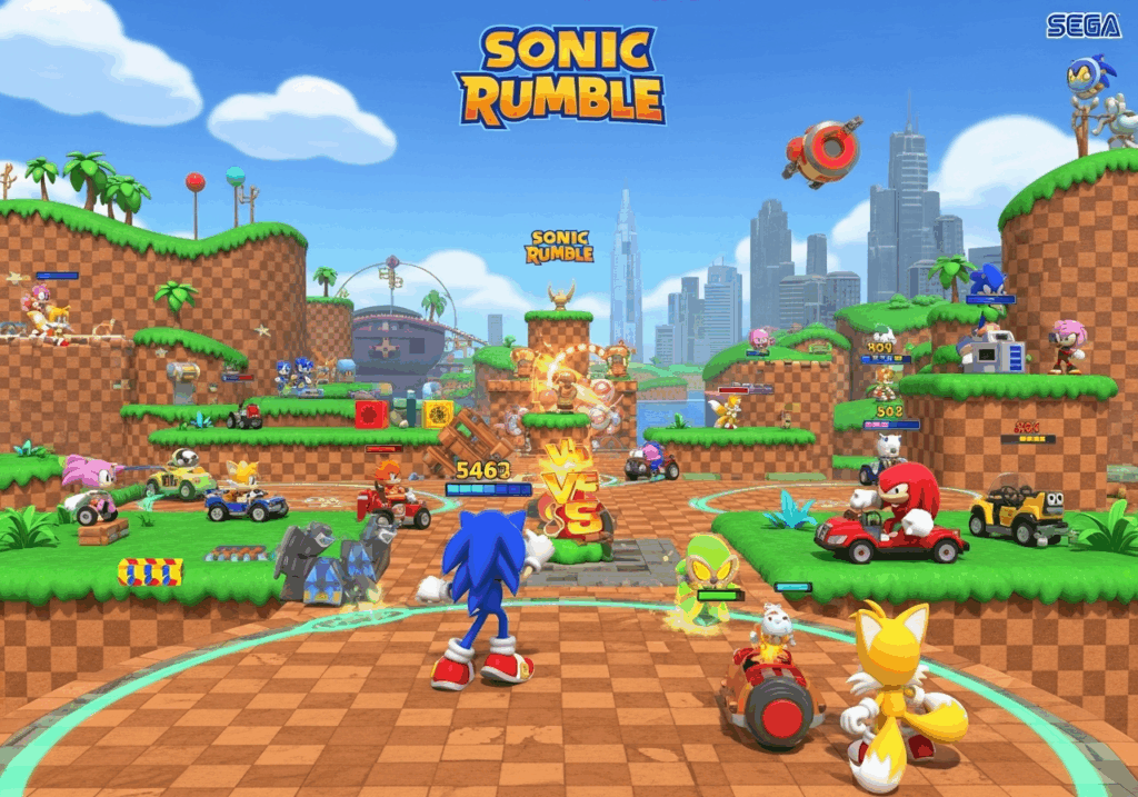 Sonic dans un jeu comme Sonic Rumble