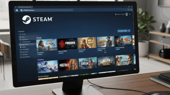 steam-pc Le service Steam sur un ordinateur