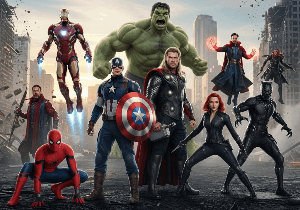 Les super héros Marvel Cosmic Invasion