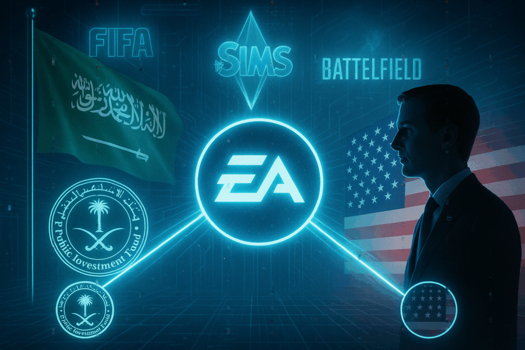 visuel représentant le rachat d’Electronic Arts