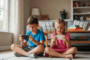 Des enfants jouant sur mobile