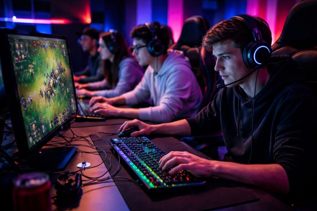 gamers jouant des MOBA