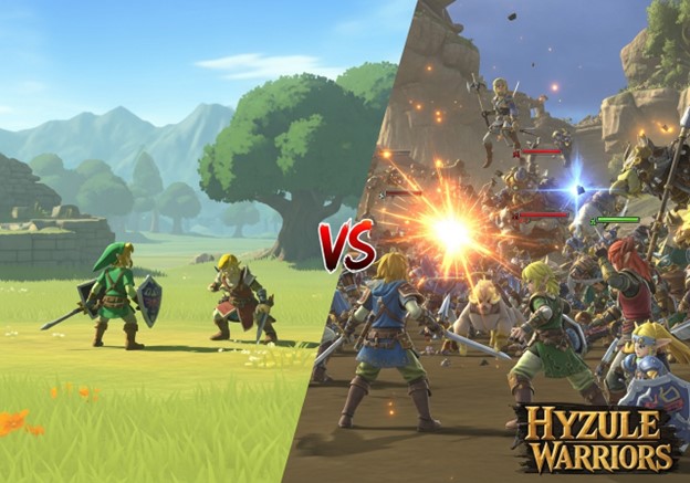montage comparatif du nouveau jeu Zelda