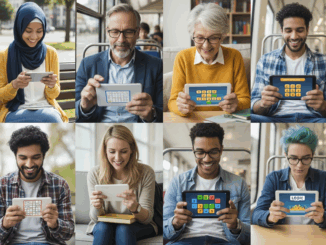 Diversité de joueurs de jeux de puzzle