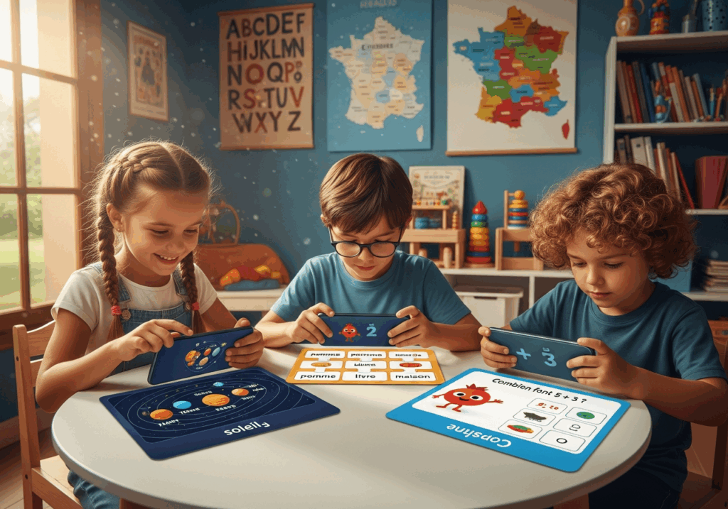 Des enfants jouant à des jeux en ligne