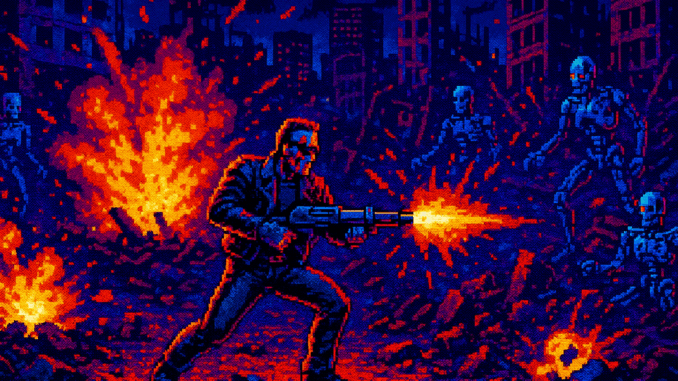 environnement post-apocalyptique de Terminator 2D : No Fate