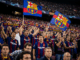 Supporteurs du FC Barcelone en Ligue des Champions