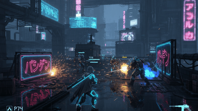 gameplay du jeu d'action cyberpunk Replaced