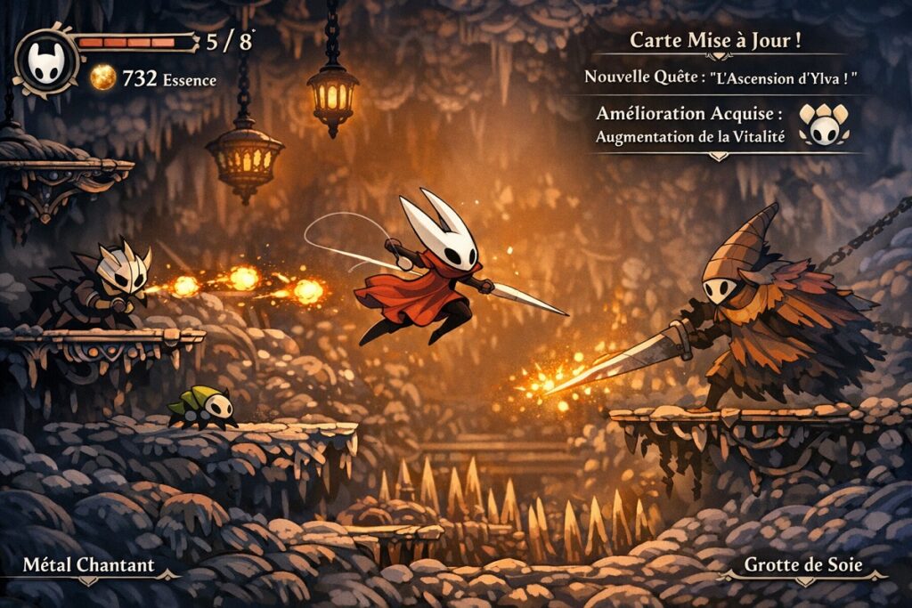 gameplay de Hollow Knight Silksong