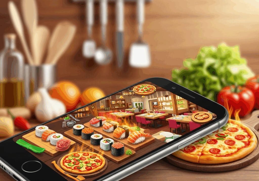 jeu de simulation culinaire sur smartphone